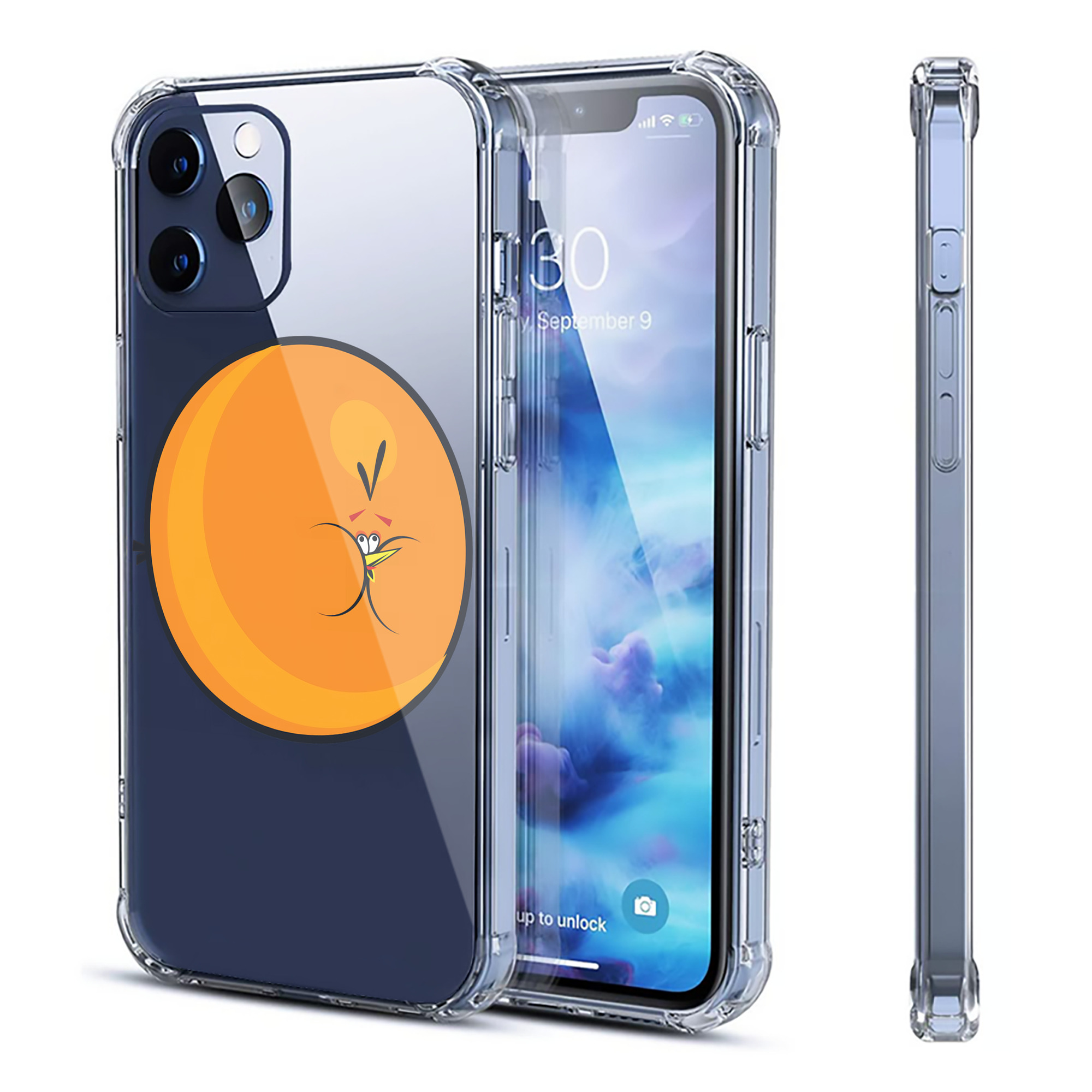 （画像用） Angry Birds アングリーバード 【iPhone 12シリーズ対応】透明スマホケース（クリアソフトケース）